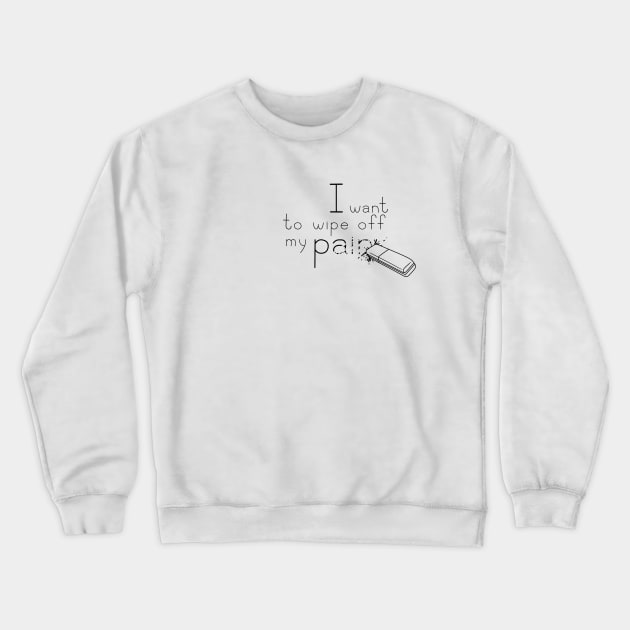 I want to wipe my pain Crewneck Sweatshirt by sofykaufman